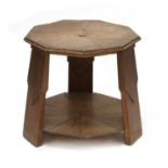 An unusual Arts and Crafts Baltic pine occasional table,