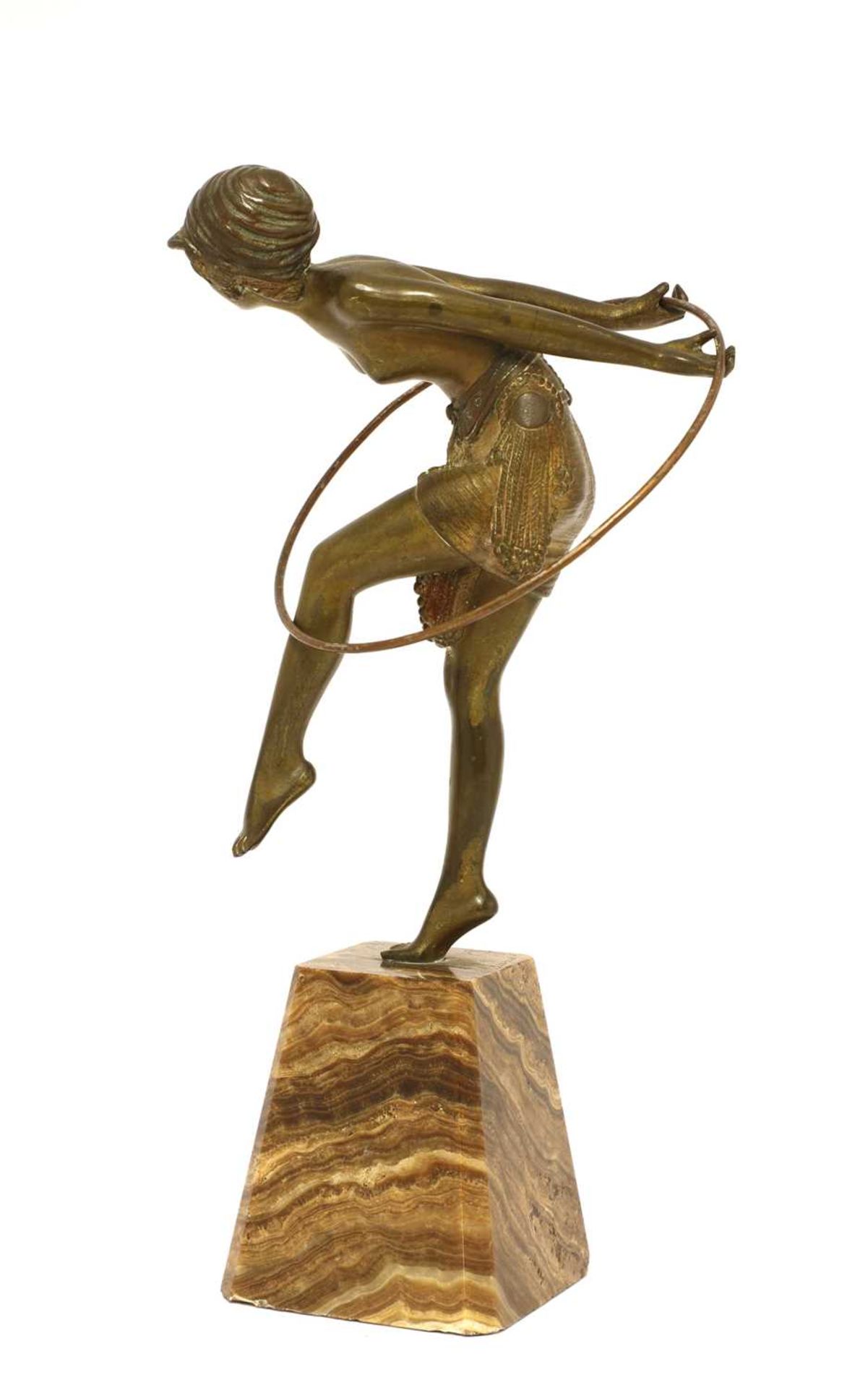 An Art Deco gilt figure of a hoop dancer, - Image 2 of 12