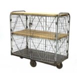 An industrial cage trolley,