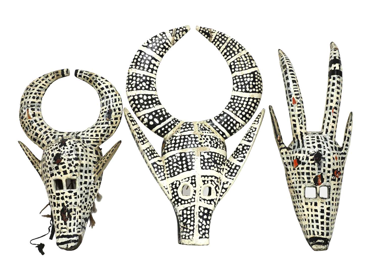 Three African tribal masks,