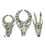 Three African tribal masks,