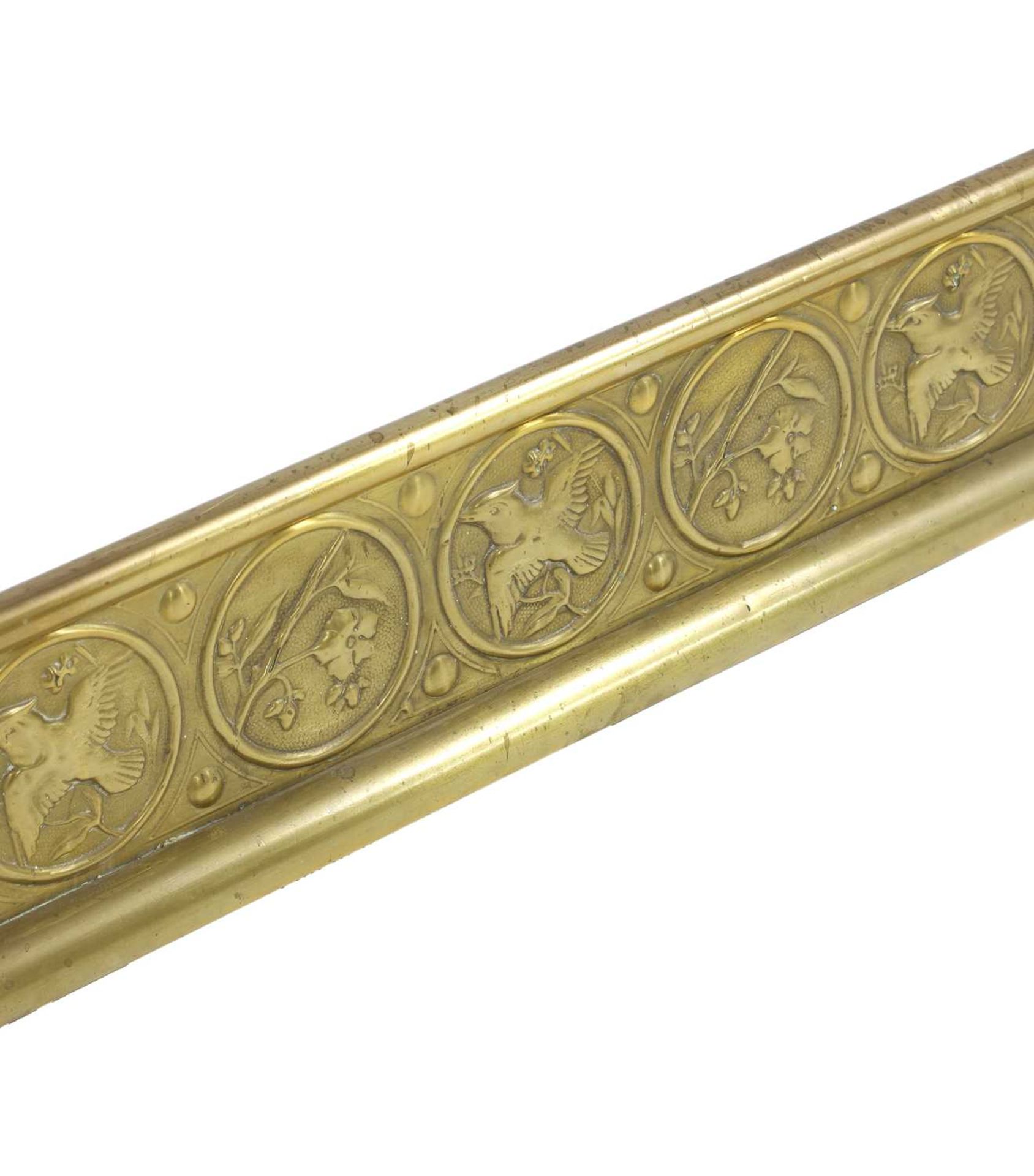 An Aesthetic brass fire kerb, - Image 2 of 2