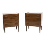 A pair of rosewood bedside chests, §