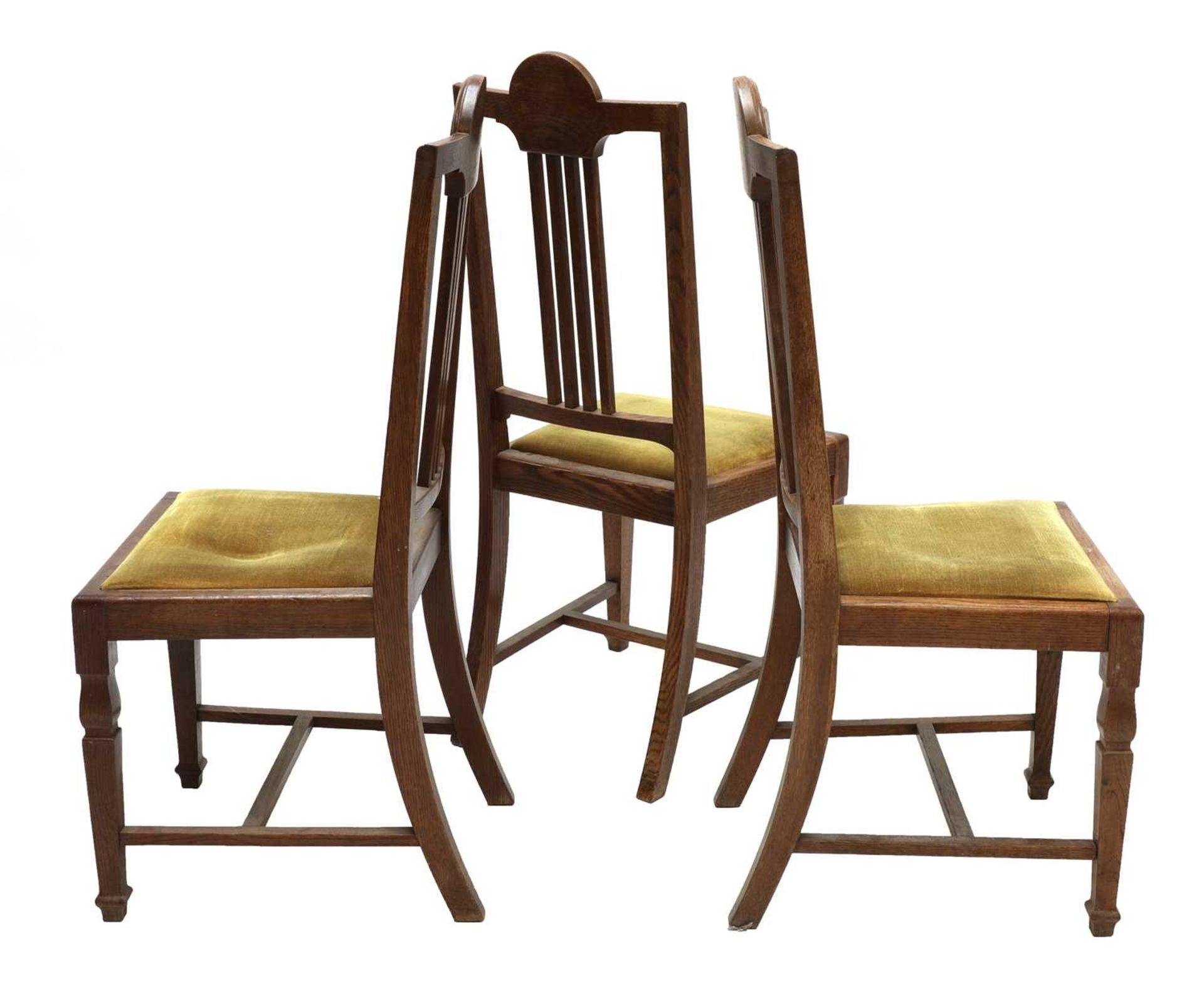 A set of six oak dining chairs, - Image 4 of 4