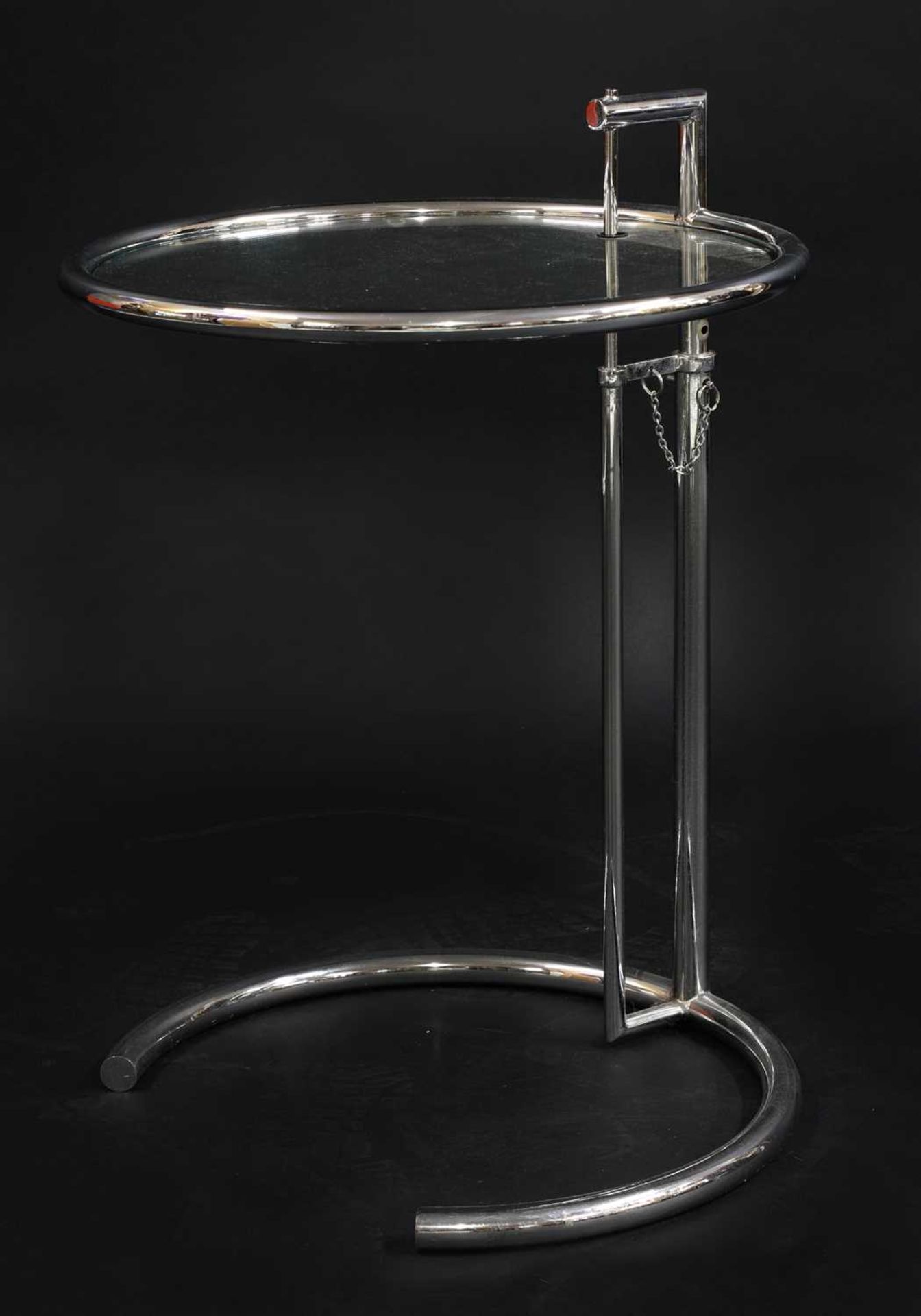 An Eileen Grey chrome side table,