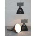 Three Industrial hanging lights,