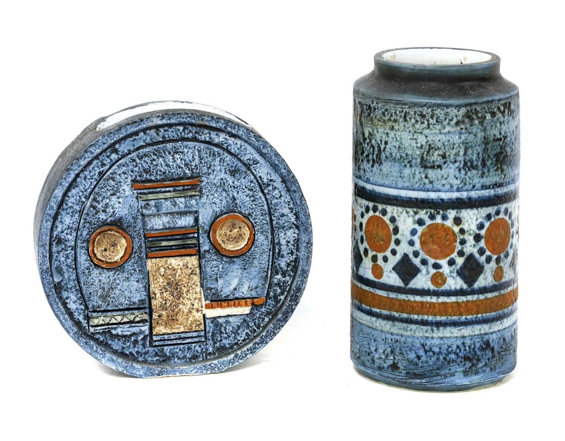 A Troika Pottery moon flask,