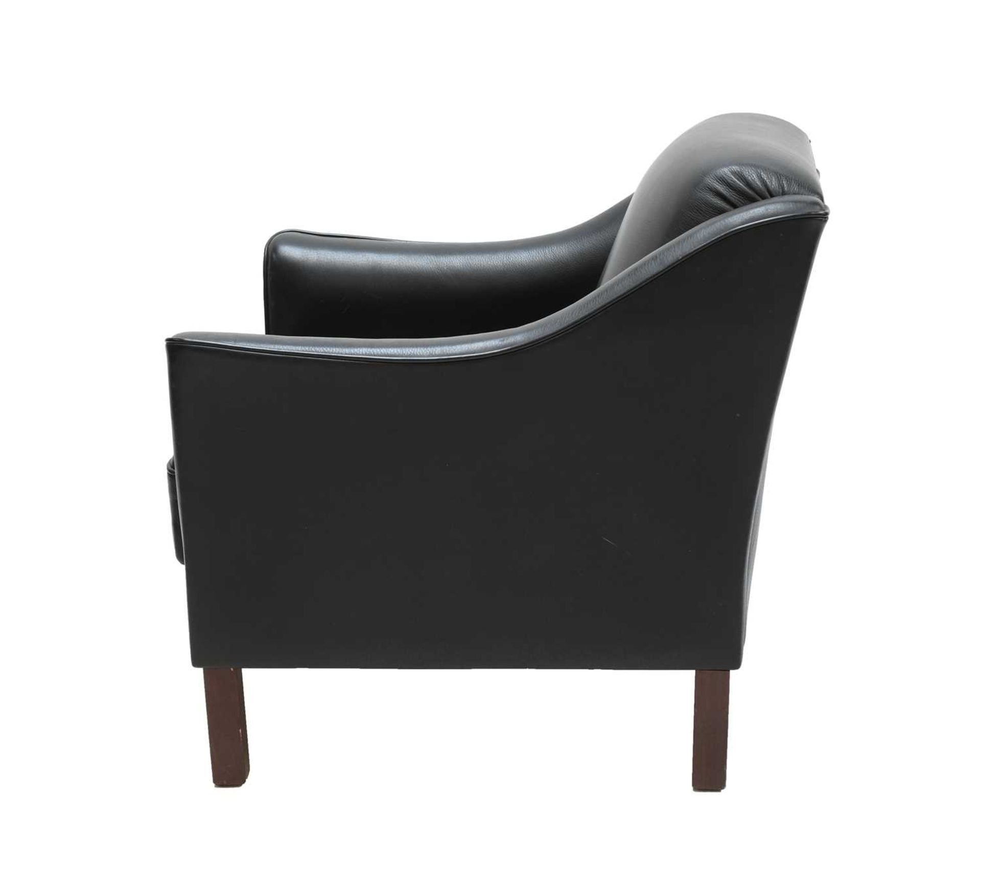 A Danish leather armchair, - Image 2 of 6