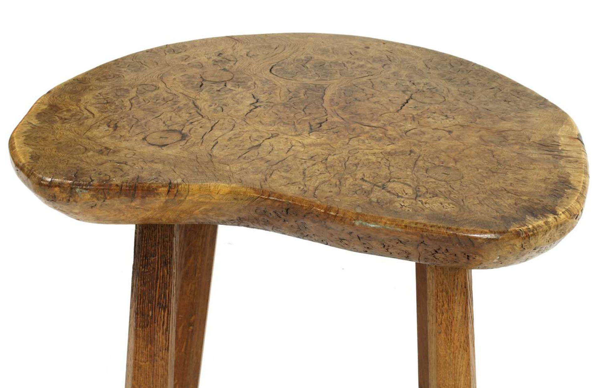 A Robert 'Mouseman' Thompson burr oak table, - Image 9 of 16