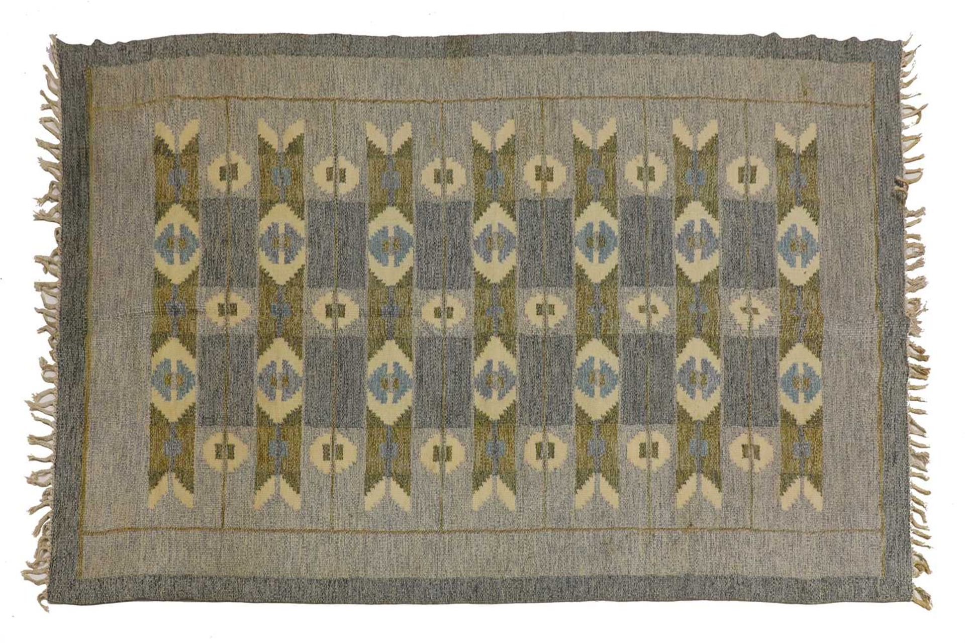 A Scandinavian flat-weave rug,