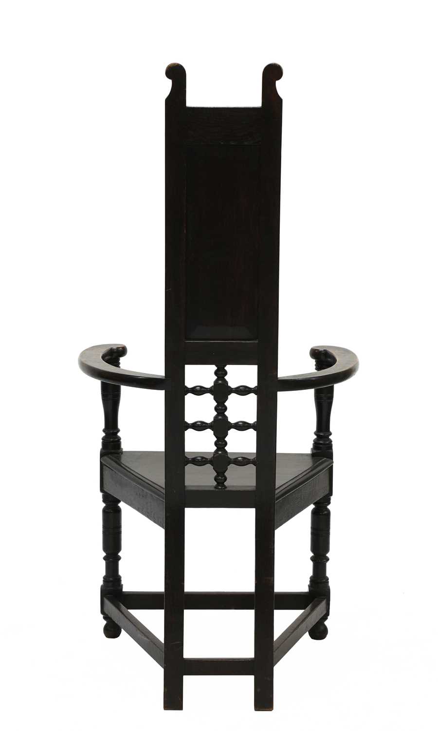 A Shakespearian oak throne chair, - Image 2 of 2