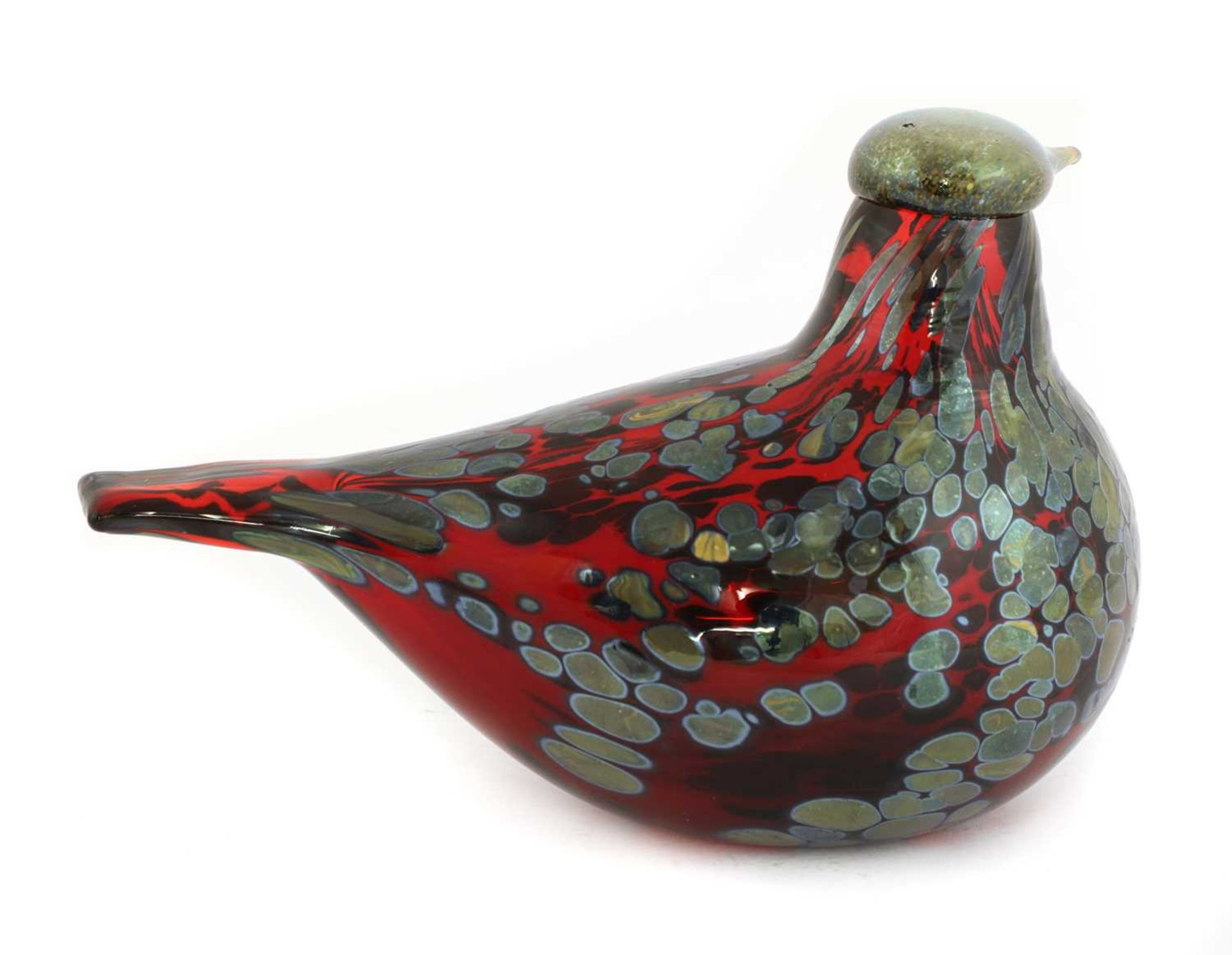 An Iittala glass 'Rubiinilintu' bird, - Image 4 of 5