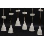 A set of six 'Model 193N' BTC Original hanging pendant lights,