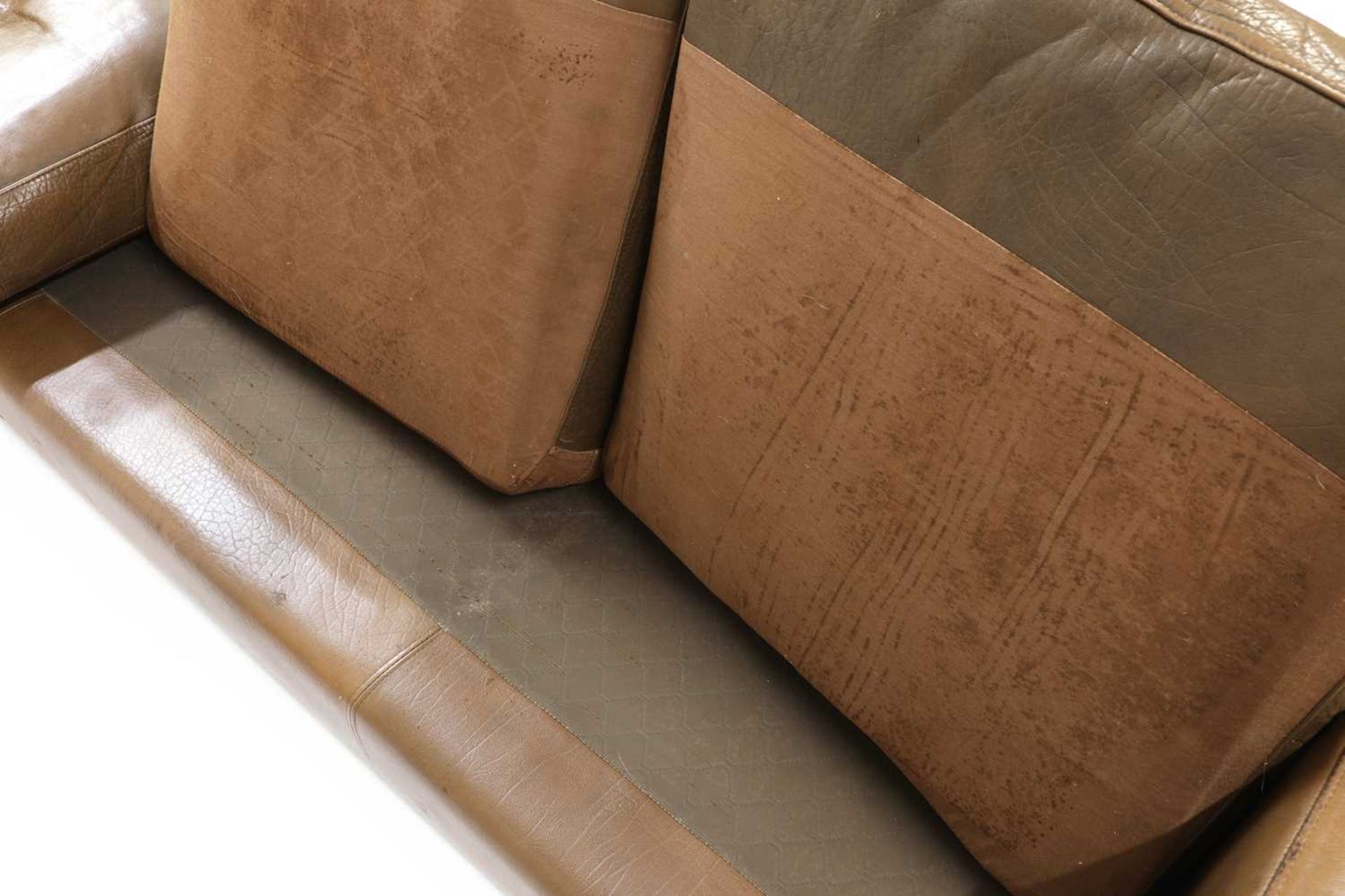 A Danish buffalo hide sofa, - Image 3 of 5