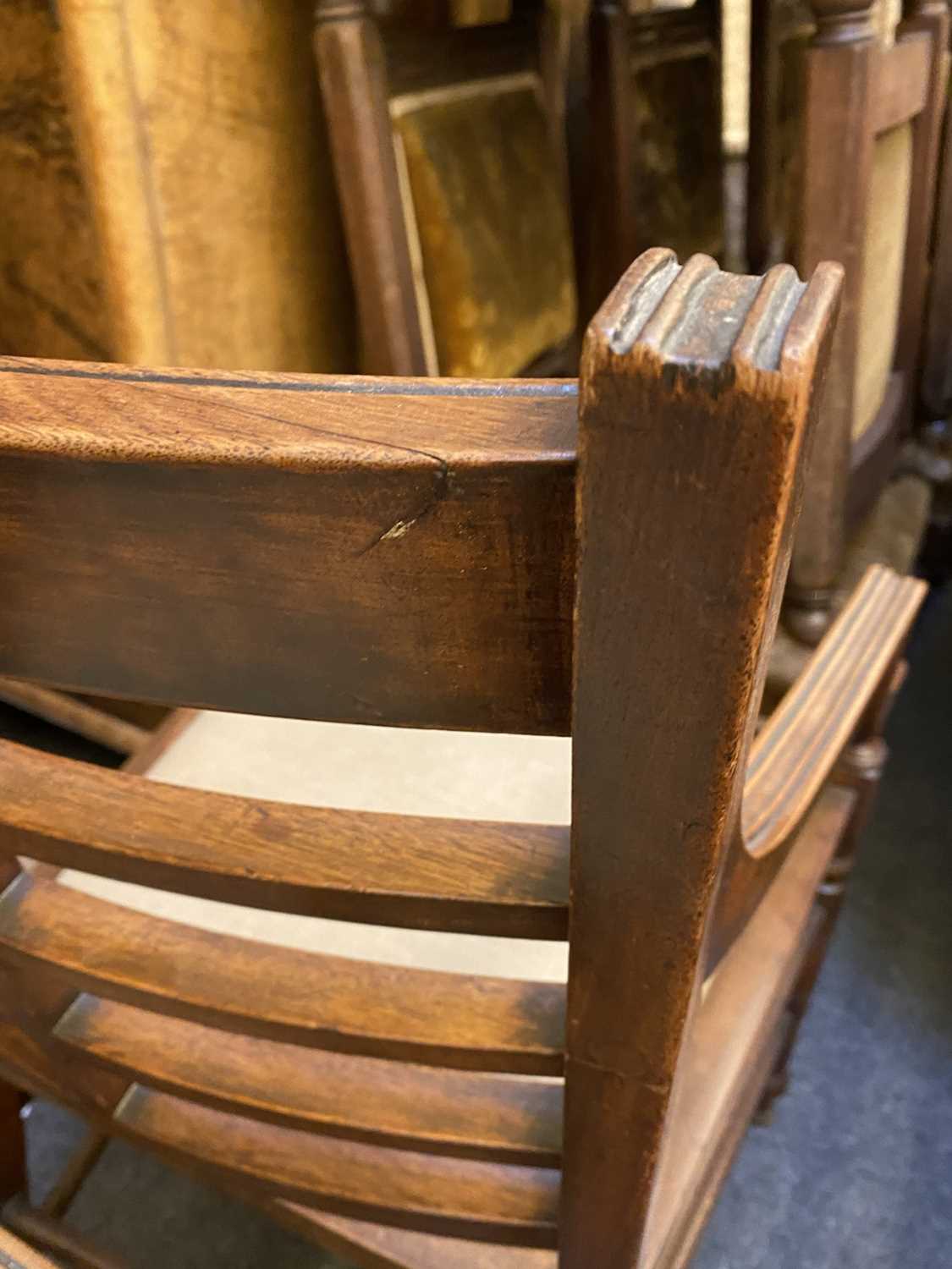 A set of twelve Arts and Crafts walnut chairs, - Image 13 of 13