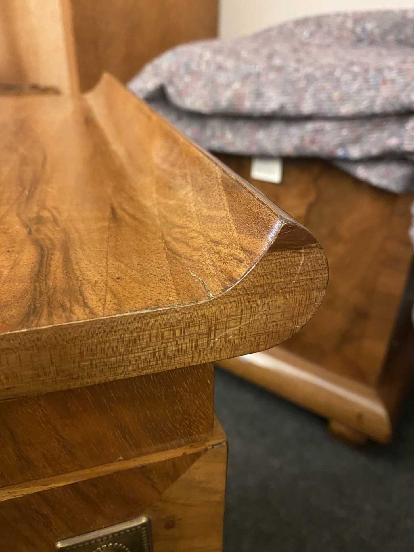 A pair of Art Deco walnut bedside cupboards, - Image 14 of 19