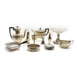 A quantity lot of silver plated items,