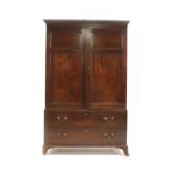 A Regency mahogany press cupboard