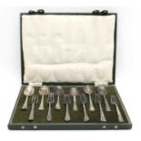 Three cased salesman cutlery sets,