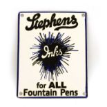 A modern enamel advertising sign, Stephens Inks