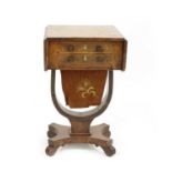 A George IV mahogany pembroke work table,