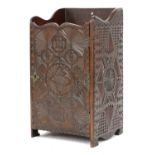 A Russian chip carved smoker's cabinet,