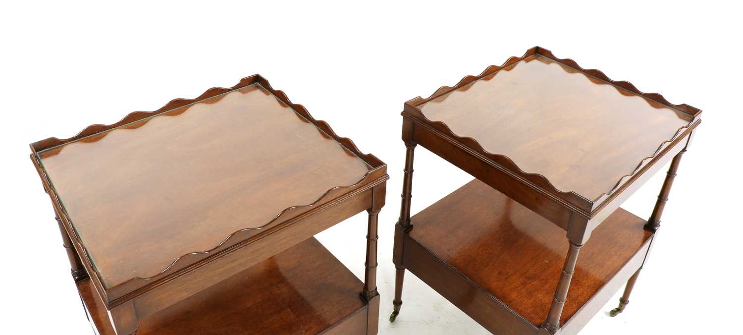 A pair of Regency style mahogany bedside tables, - Image 2 of 5