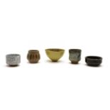 Five Studio Pottery vases,