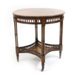 A late Victorian mahogany centre table