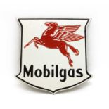 A modern enamel advertising sign, Mobilgas