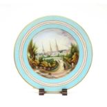 A painted and gilt-heightened porcelain cabinet plate
