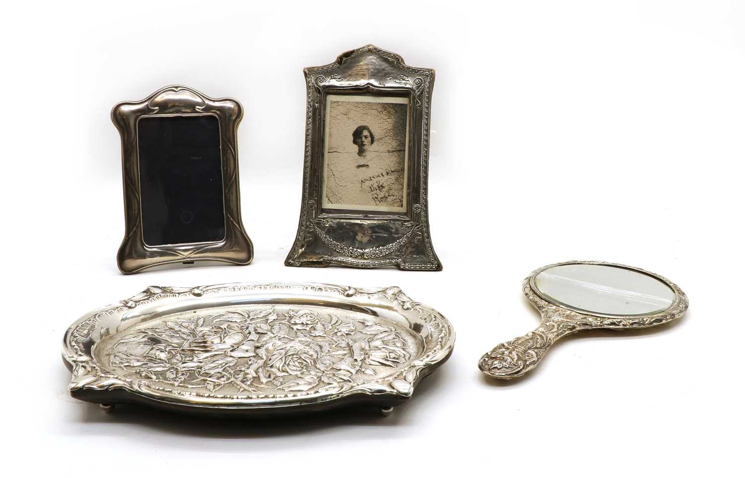 A collection of silver items