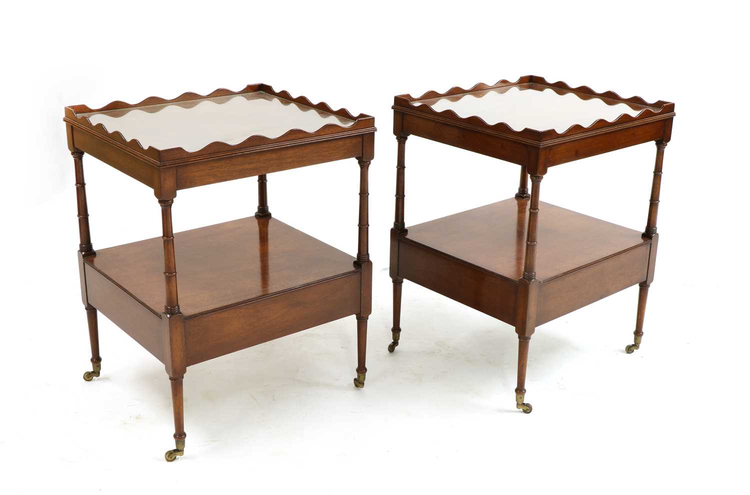 A pair of Regency style mahogany bedside tables, - Image 3 of 5