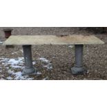 Marble topped garden table,