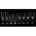 A suite of Dartington drinking glasses,