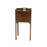 A mahogany pot cupboard,