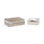 Two silver cigarette boxes,