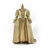 A Victorian style evening ball gown