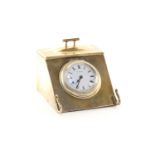 A George V novelty silver eight-day desk clock