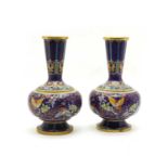 A pair of Cloissone vases,