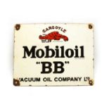 A modern enamel advertising sign, Gargoyle Mobiloil 'BB',