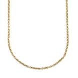 A gold oval belcher link chain,