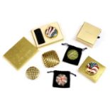 A collection of Estee Lauder compacts,