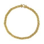 A 9ct gold sapphire set necklace,