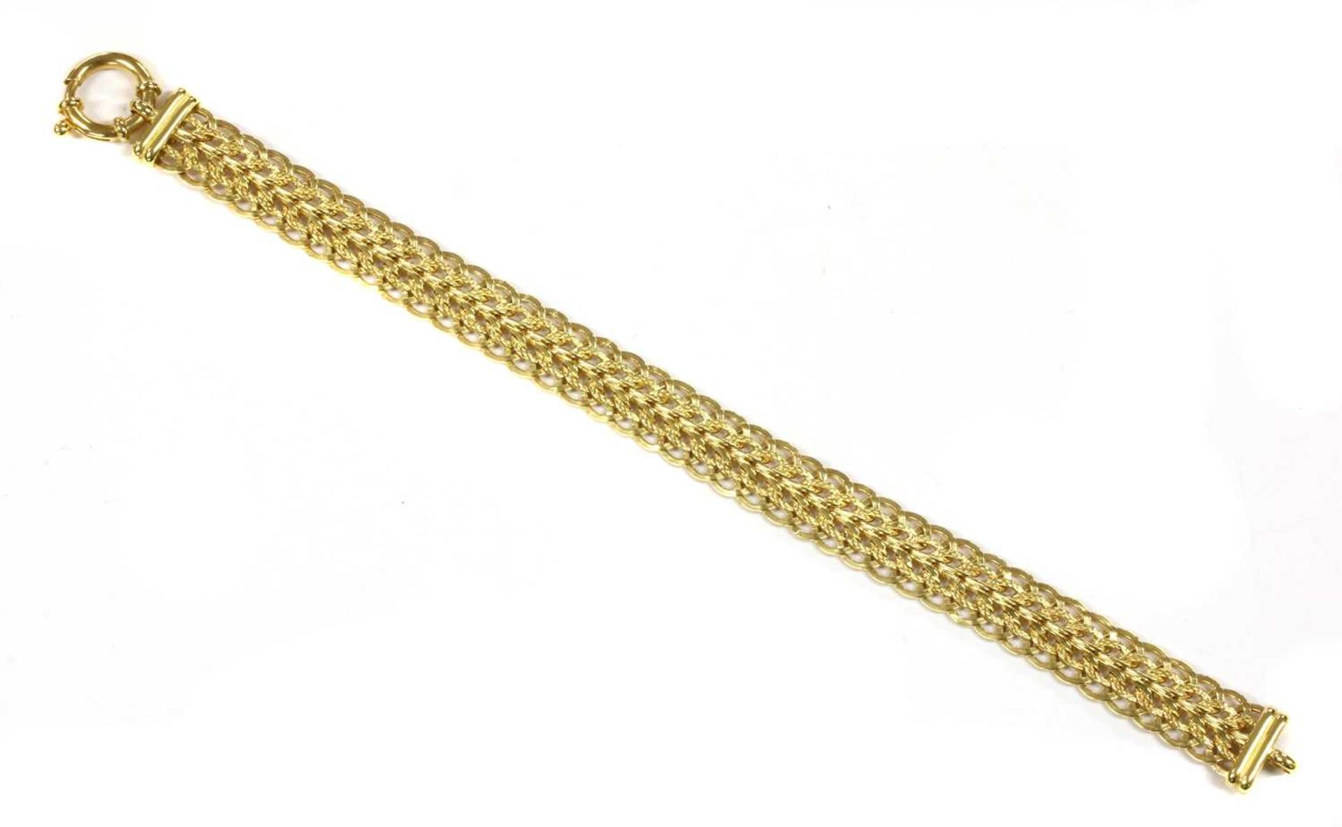 An 18ct gold fancy link bracelet,