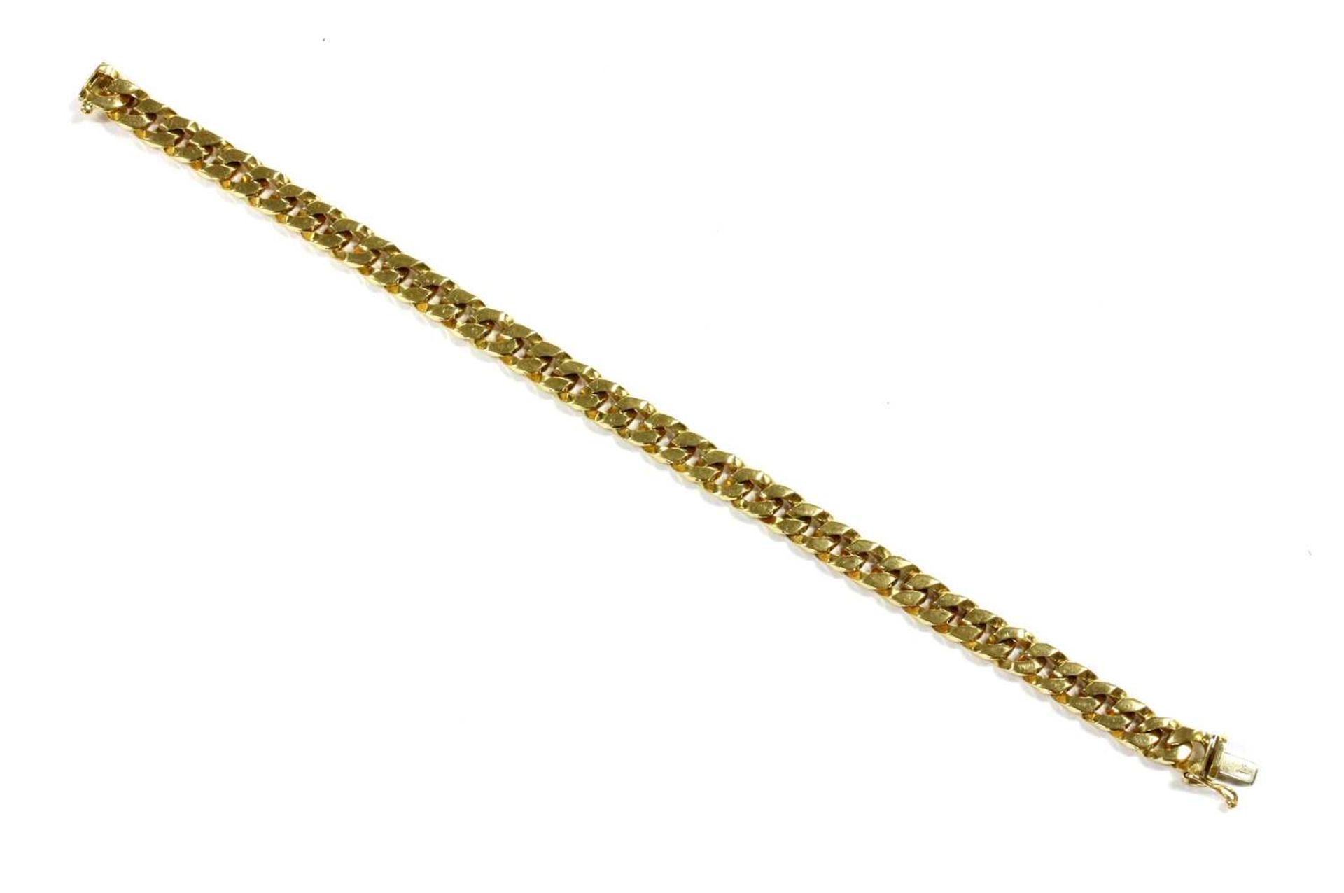 An 18ct gold curb link bracelet,