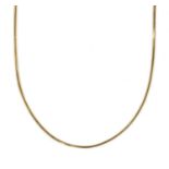 An 18ct gold snake chain,