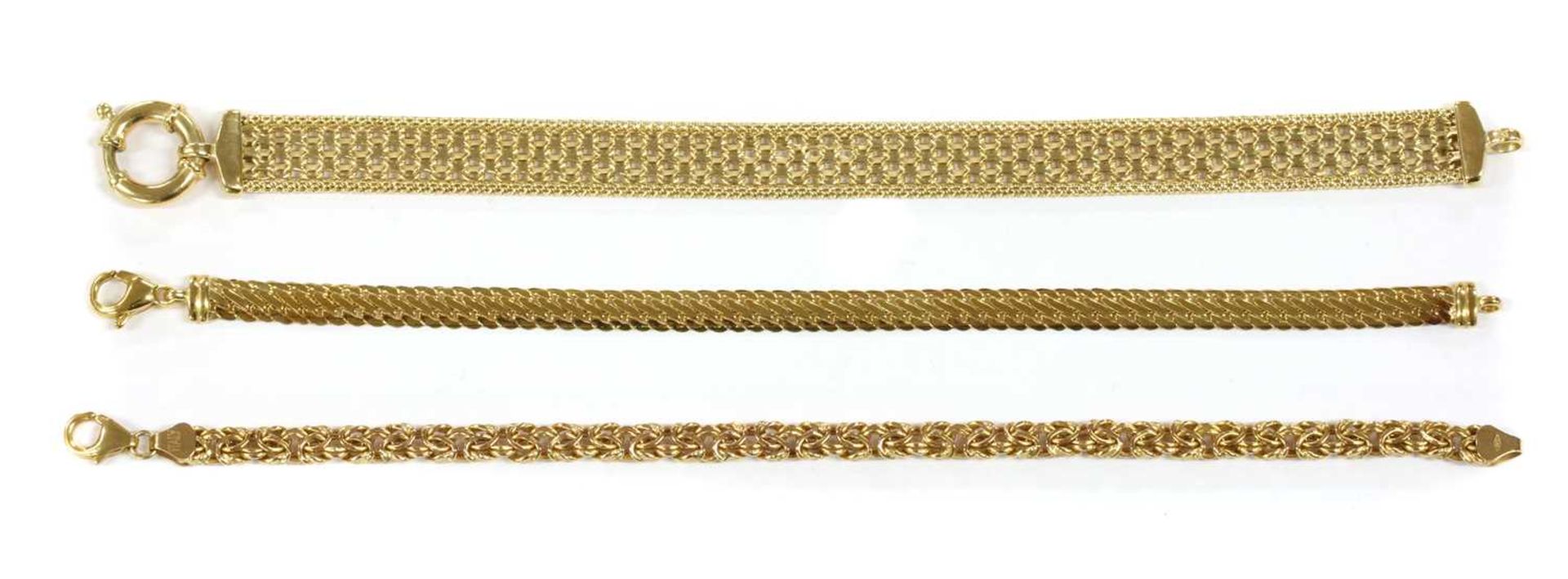 A 9ct gold Bismark link bracelet,