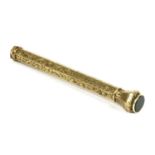 A gold pencil holder or barrel, Sampson Mordan & Co.,