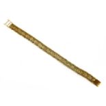 A 9ct gold anchor curb link bracelet,